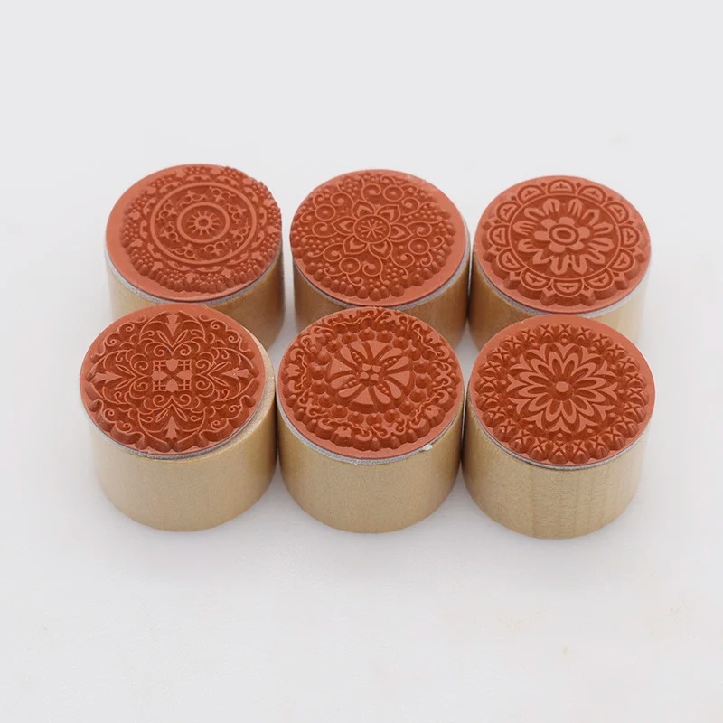 Soap Stamp Custom - أداة نقش خشبية مطاطية مربعة ومستديرة