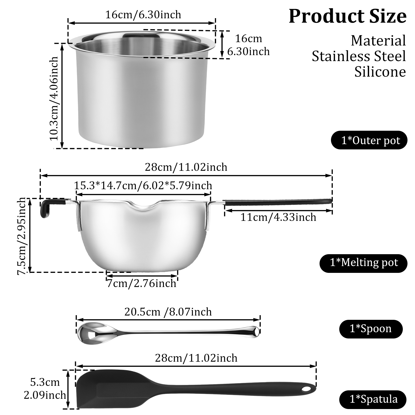 طقم وعاء تسخين مزدوج متعدد الا - مراجعة Soap Making Double Boiler وسعره