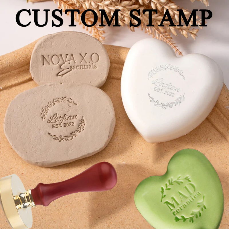 ختم فخار مخصص لطوابع الطين الم - مراجعة Soap Stamp Custom وسعره