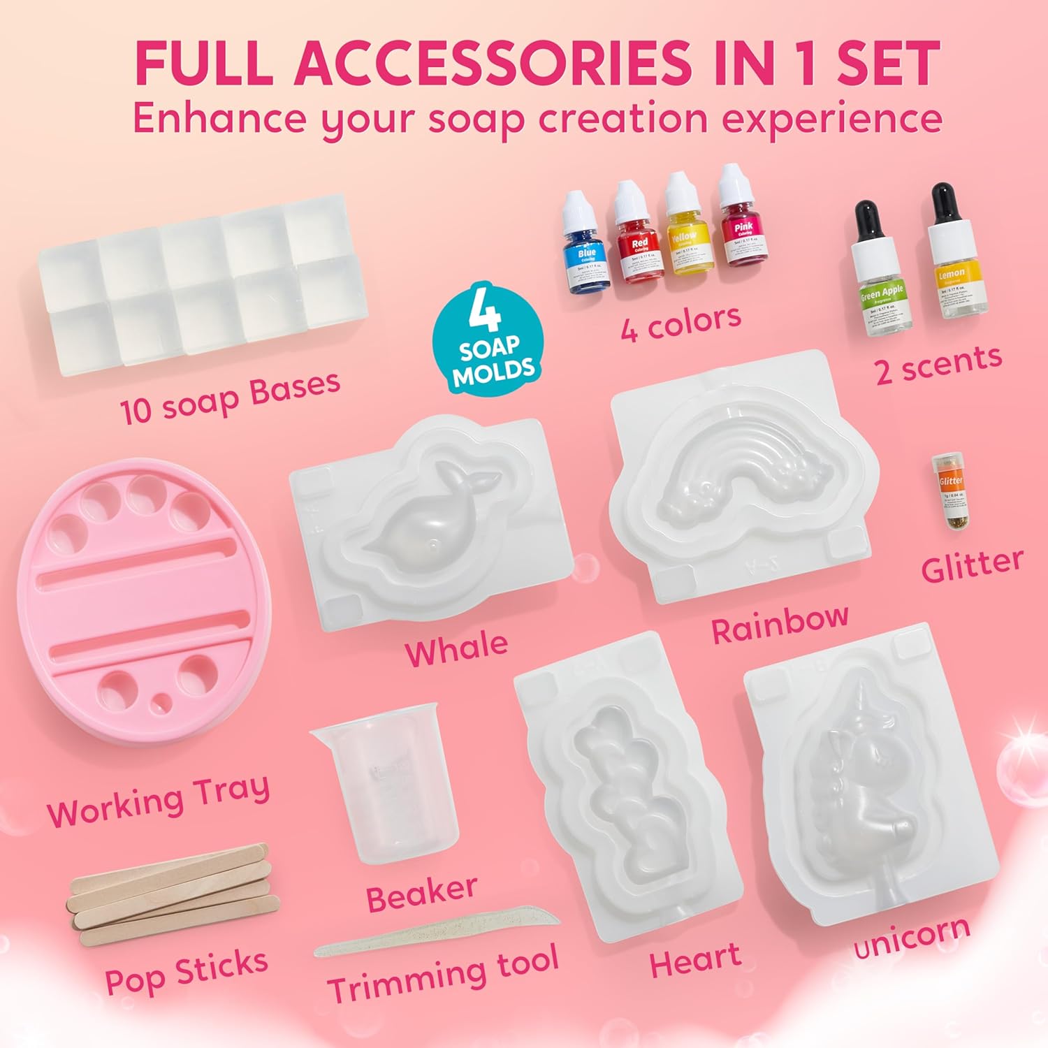 JOYFY يونيكورن الصابون صنع عدة - مراجعة Soap Making Equipment For Beginners وسعره