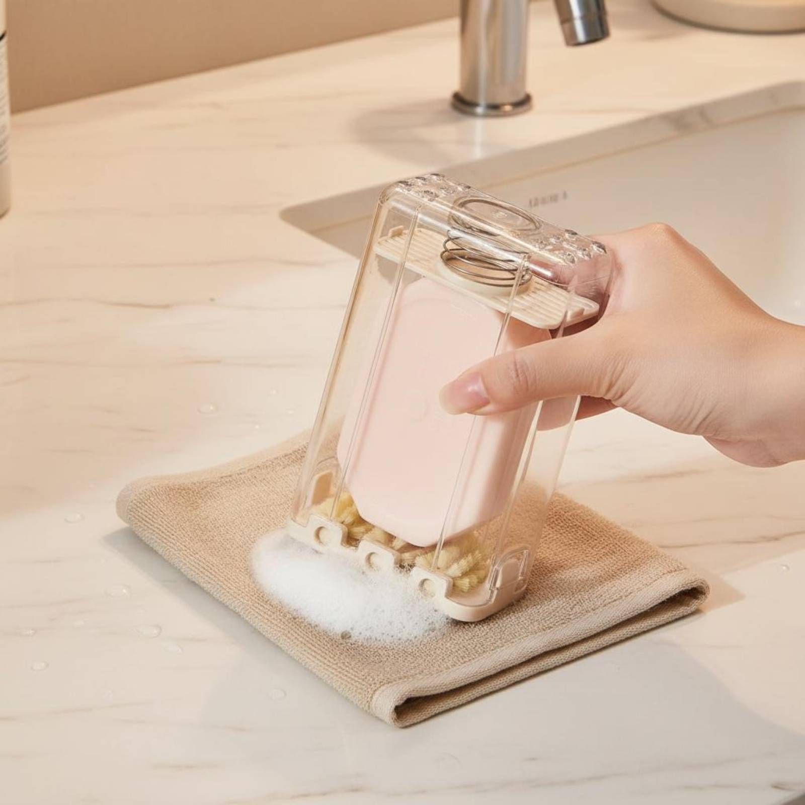حامل صابون مع فرشاة لصنع الرغو - مراجعة Quick Soap Making وسعره